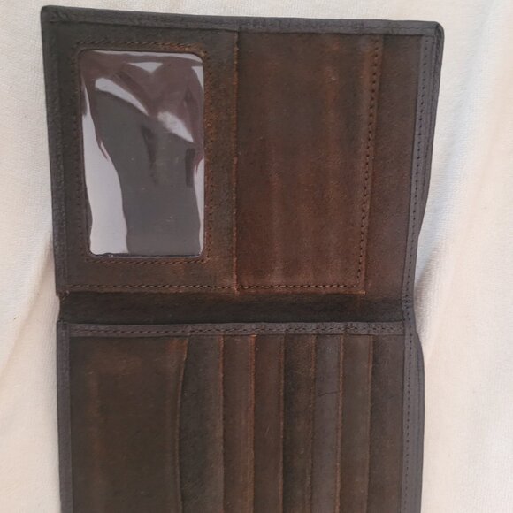 Brown Suede Wallet - Picture 2 of 3